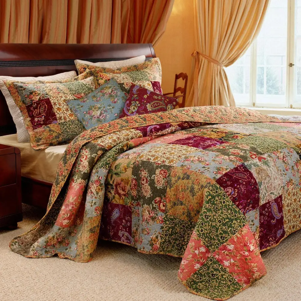 Cotton Floral Paisley Patchwork Duvet Cover Bedding Set