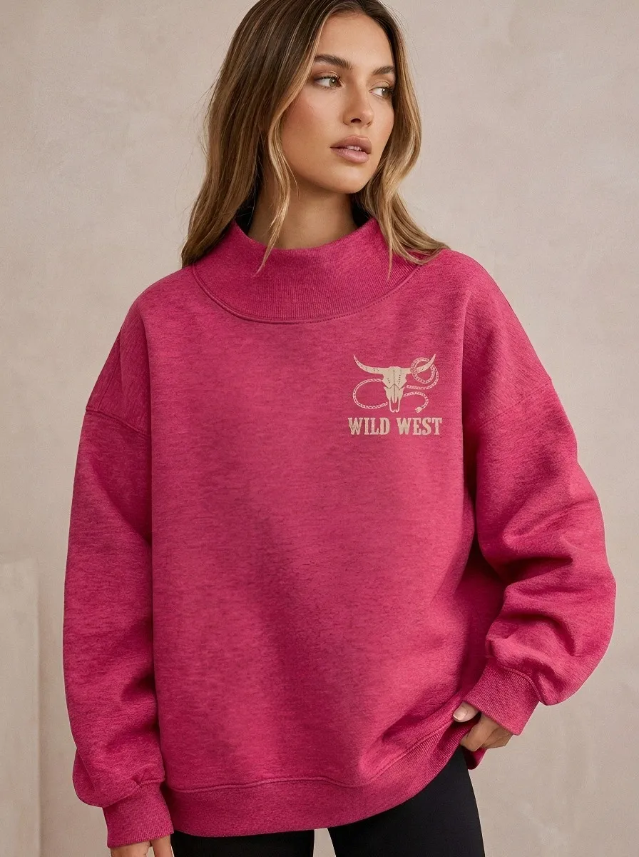 Western Cow Skull Sweatshirt