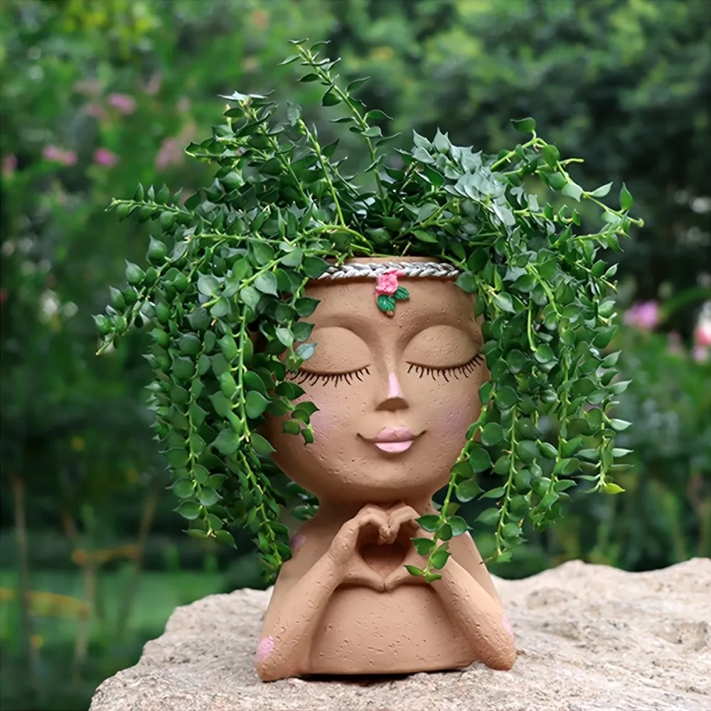 Face-Shaped Planter
