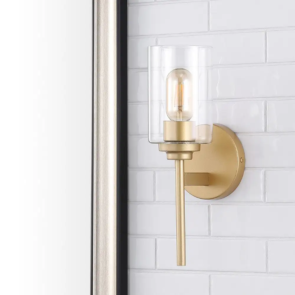 Single-Light Farmhouse Industrial Iron Cylinder LED Sconce