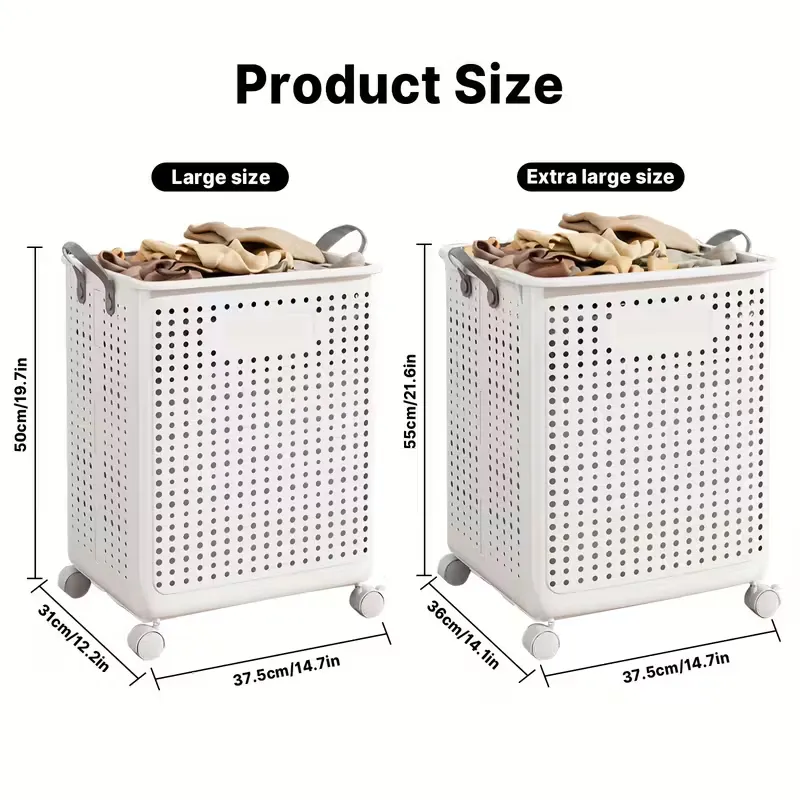 Rolling Ventilated Laundry Basket