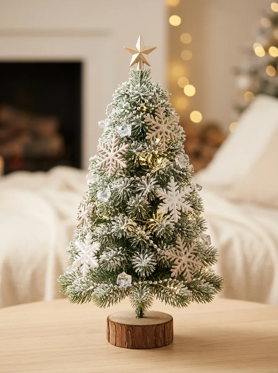 Christmas Snowflake Printed Mini Tree Ornament