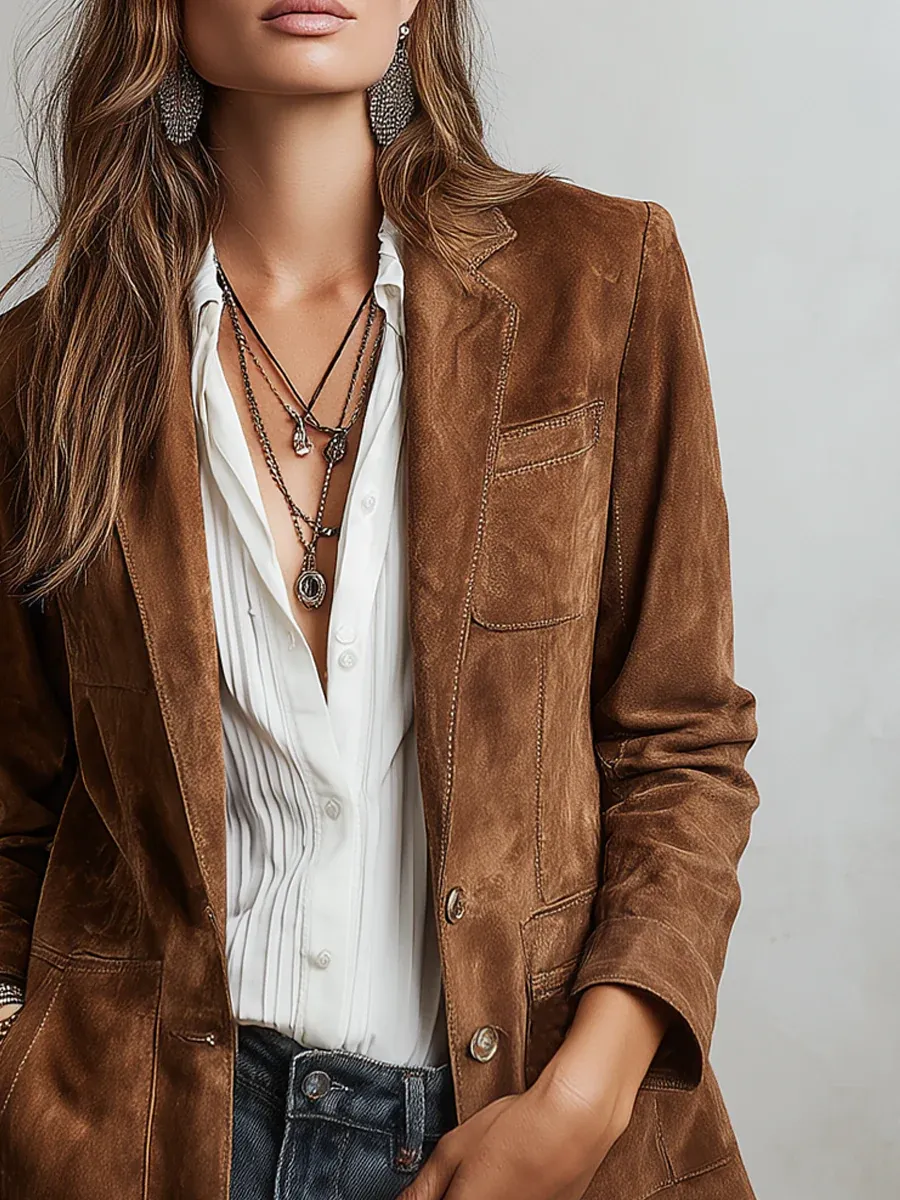 Suede Vintage Boho Jacket