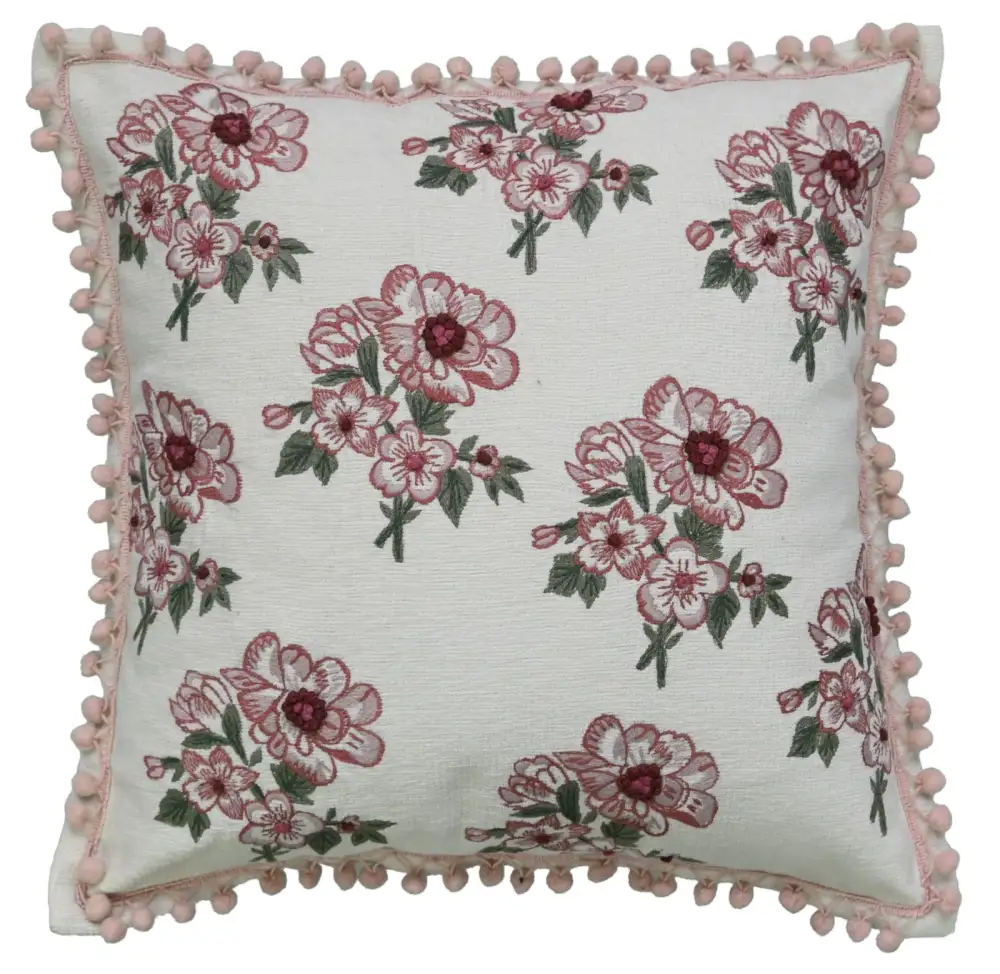 Floral Botanical Cotton Decorative Cushion Cover
