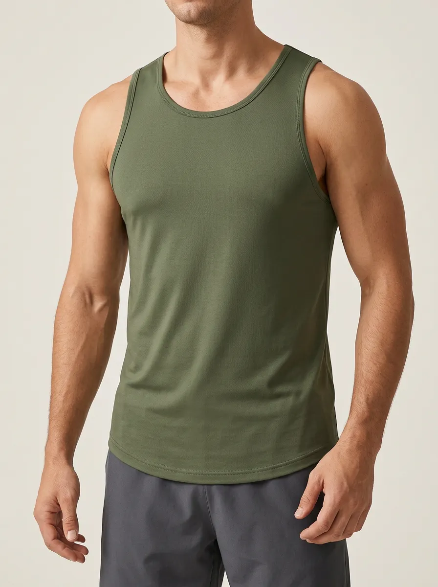 Versatile Slim-Fit Men's Fitted Tank Top