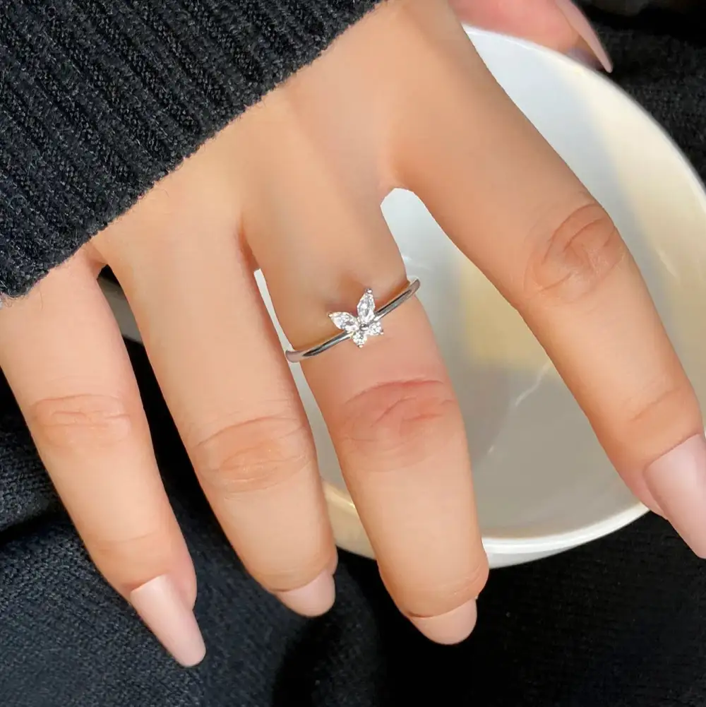 Zircon Mini Butterfly Ring