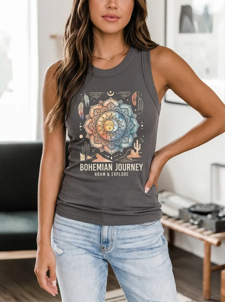 Bohemian Journey Sun Tank Top