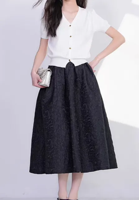 Laidback Office Everyday Casual Floral Skirt