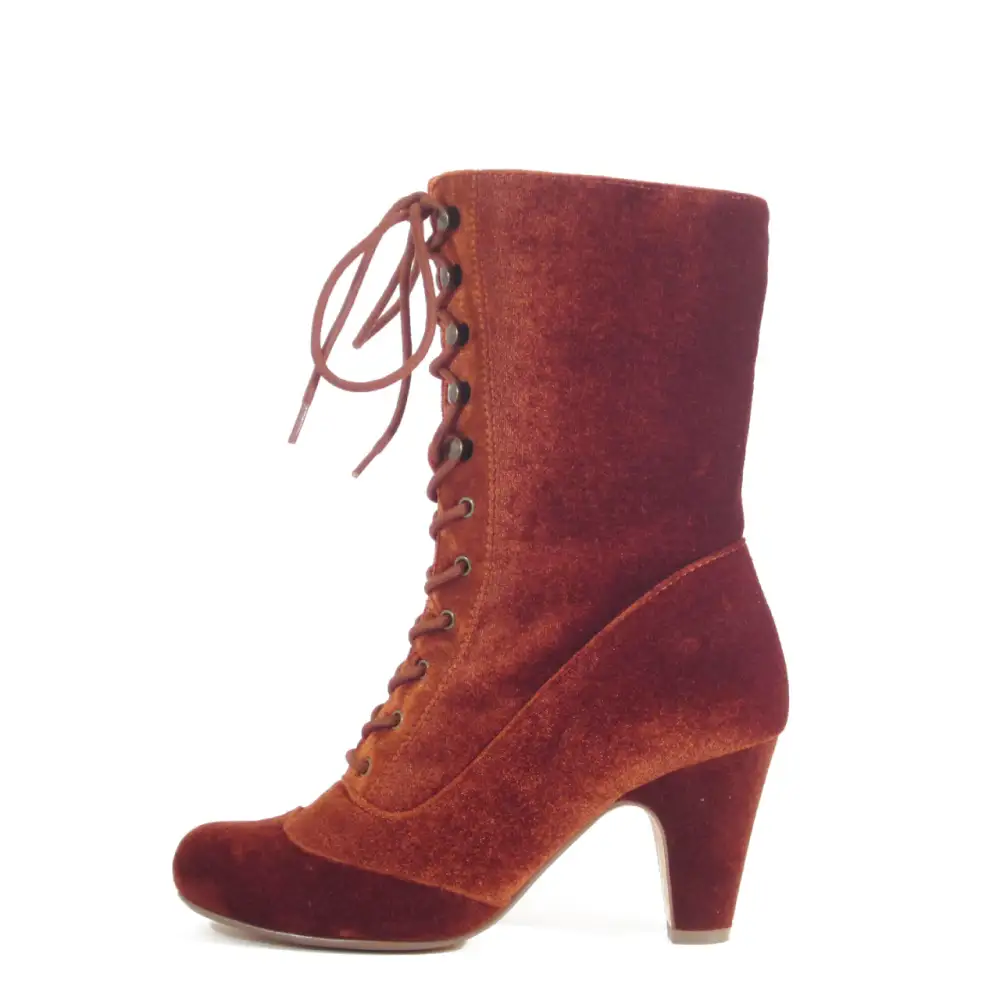 Velvet Victorian Ankle Boots