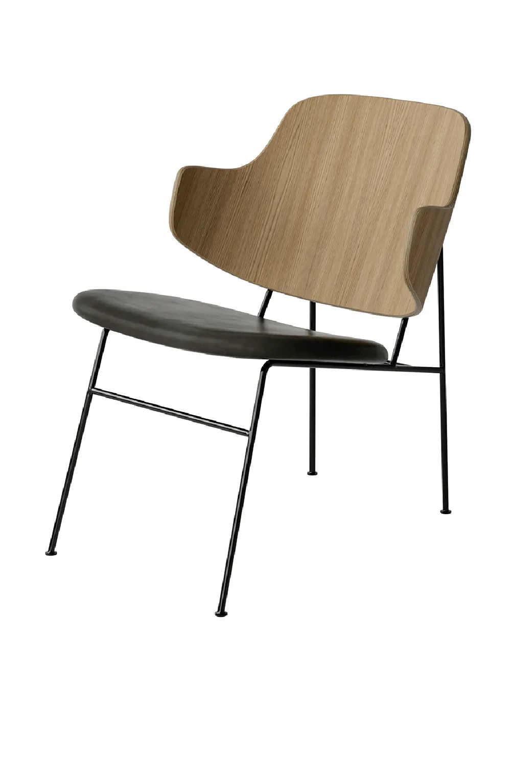 Curved Upholstered Lounge Chair