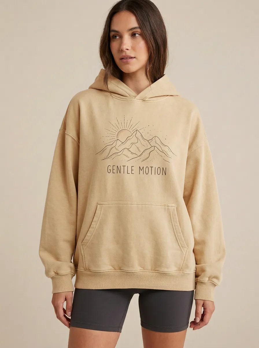Nature Mountain Sun Gentle Motion Landscape Hoodie