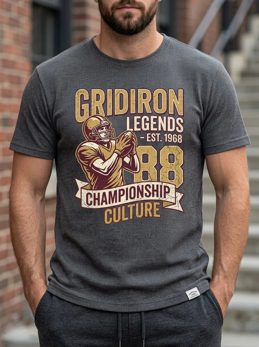 Men's American Football Gridiron Legends 88 Printed T-shirt