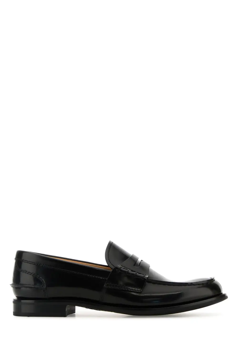 Polished Leather Vamp Loafers