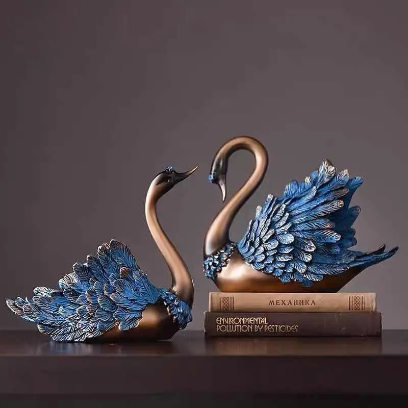 Elegant Swan Accent Sculpture