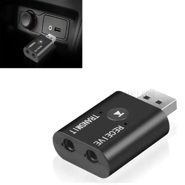 2 In 1 Bluetooth  Wireless Audio Receiver and Transmitter