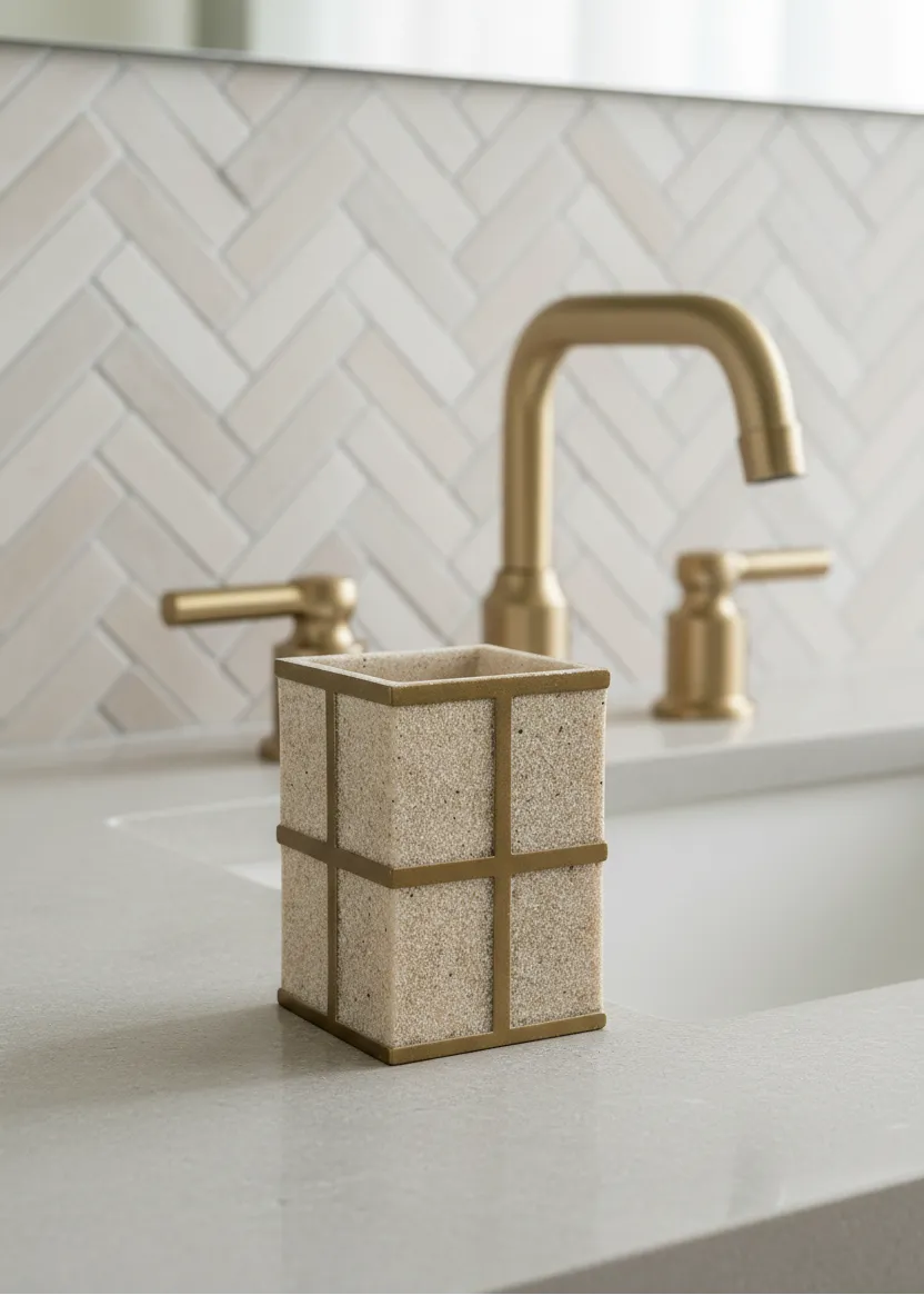Bathroom Set Beige Of