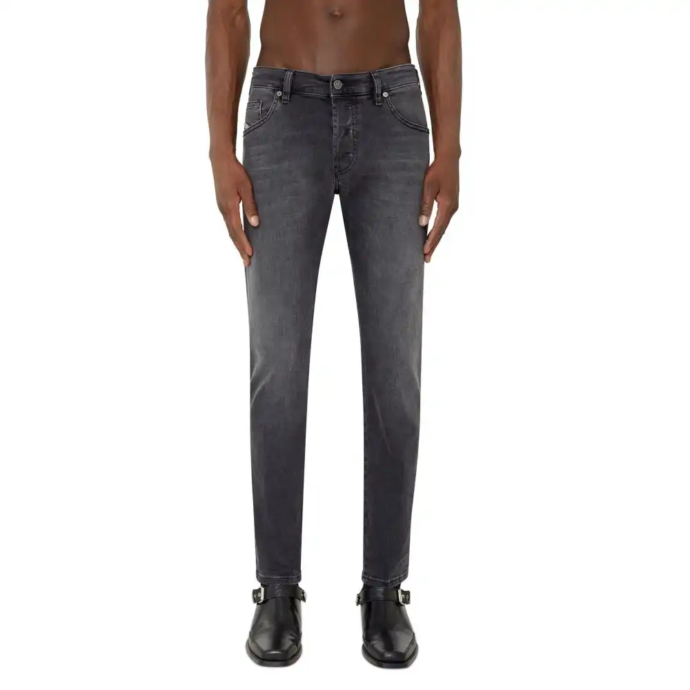Straight-Leg Stretch Denim Jeans