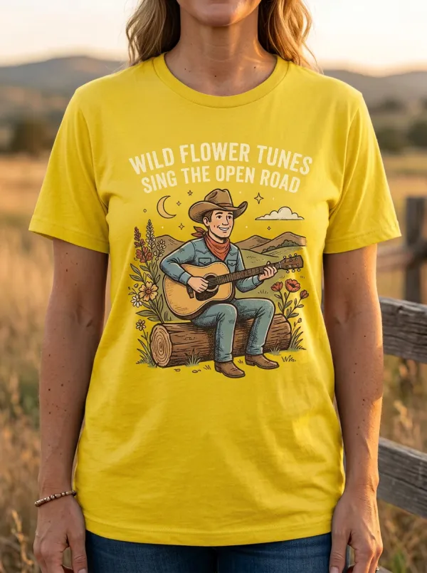 Cowboy Country Music Crewneck T-Shirt