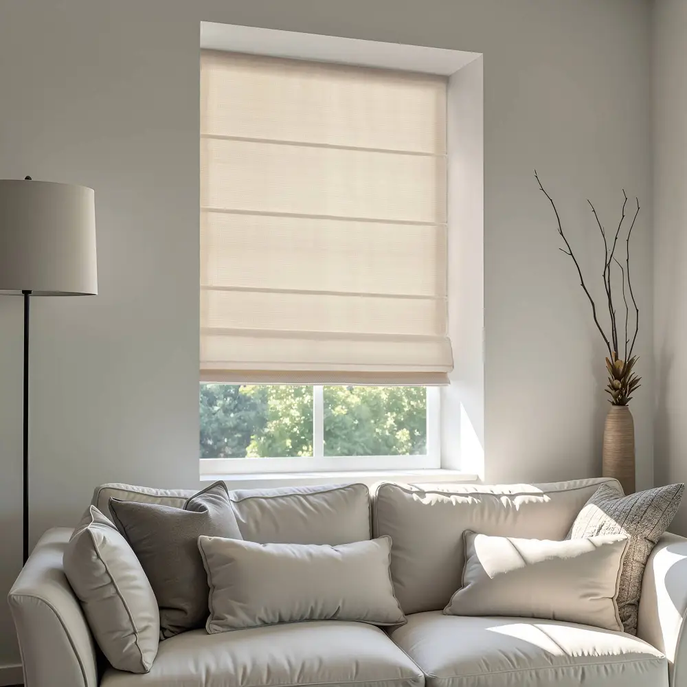 Room Darkening Polyester Cordless Roman Shade