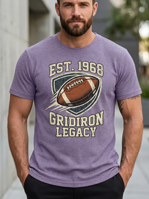 Men's American Football Gridiron Legacy 1968 Printed T-shirt