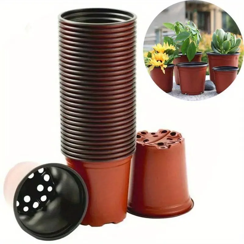 5 Pcs Plastic Plant Nursery Pot