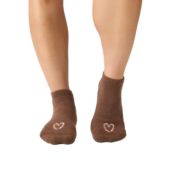 Comfort Heart-Motif Low-Rise Grip Socks