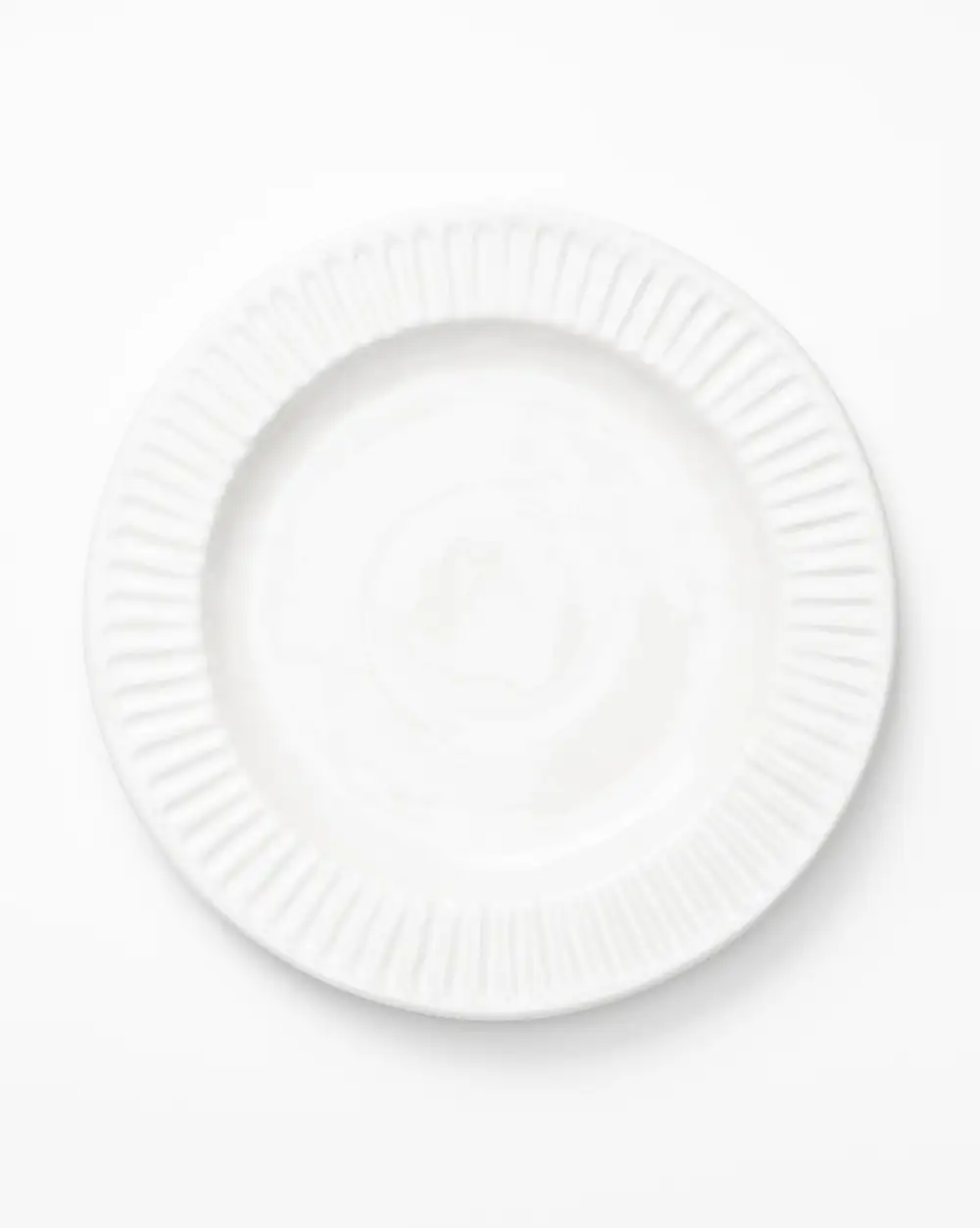 Fluted Ceramic Dinner Plate Set