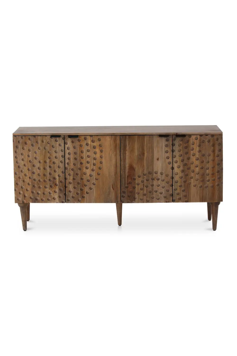 Carved Wooden Four-Door Sideboard