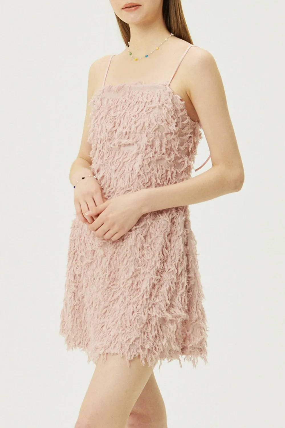 Faux Feather Dress