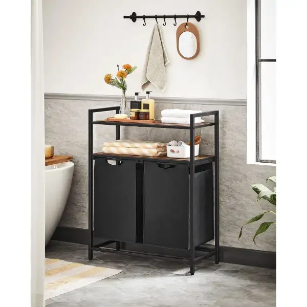 Shelved Laundry Sorting Hamper