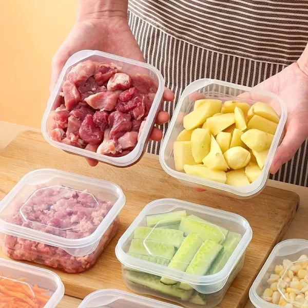 2 Pcs Square Food Storage Box
