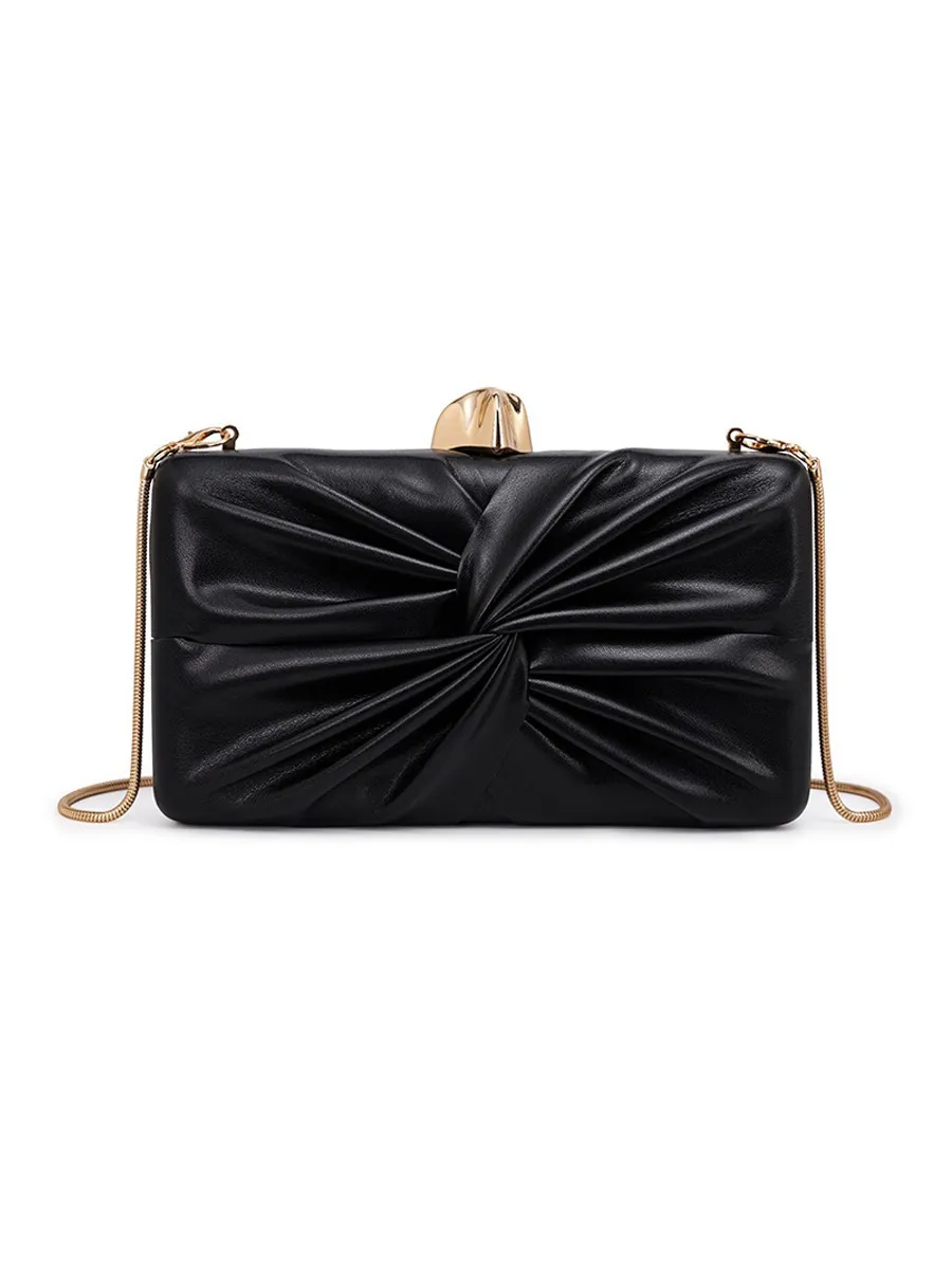 Maya Ruched Leather Bag