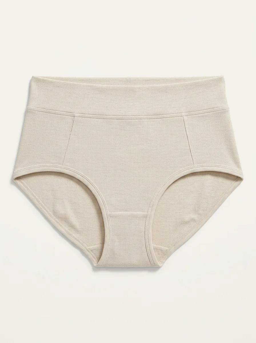 Women's High Waist Ribbed Everyday Briefs