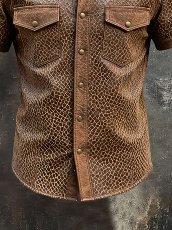 Men's Retro Pocket Short-Sleeve Shirt