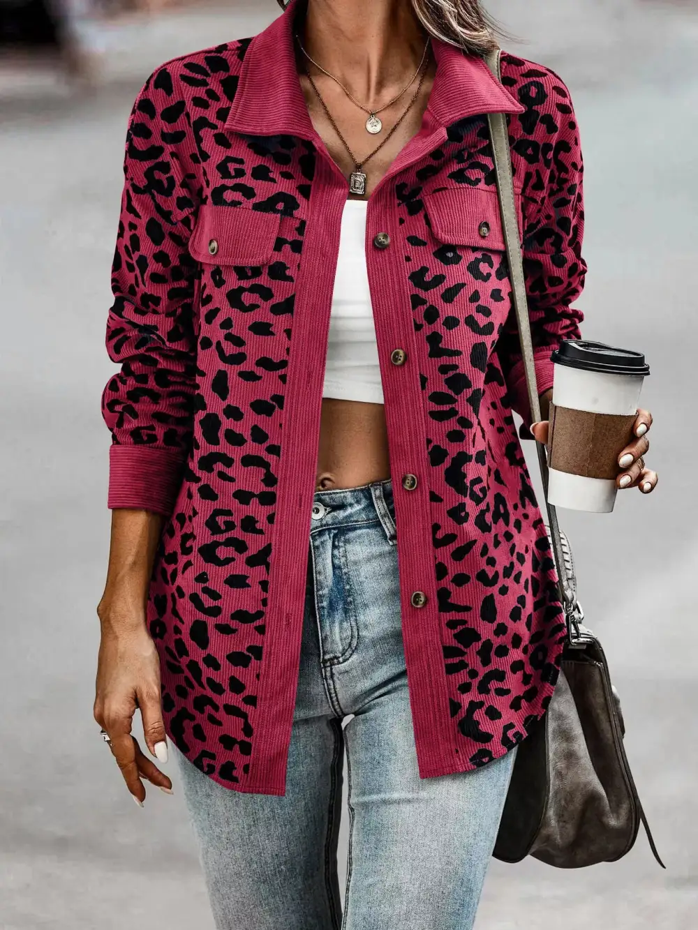 Full Size Zip Up Zebra Print Bomber Jacket
