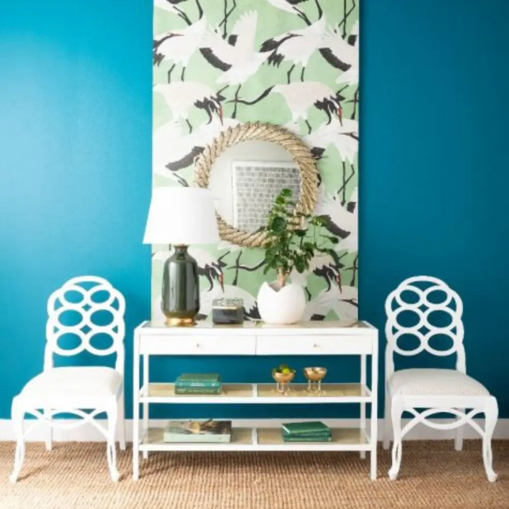 Lacquered Wood Console Cabinet