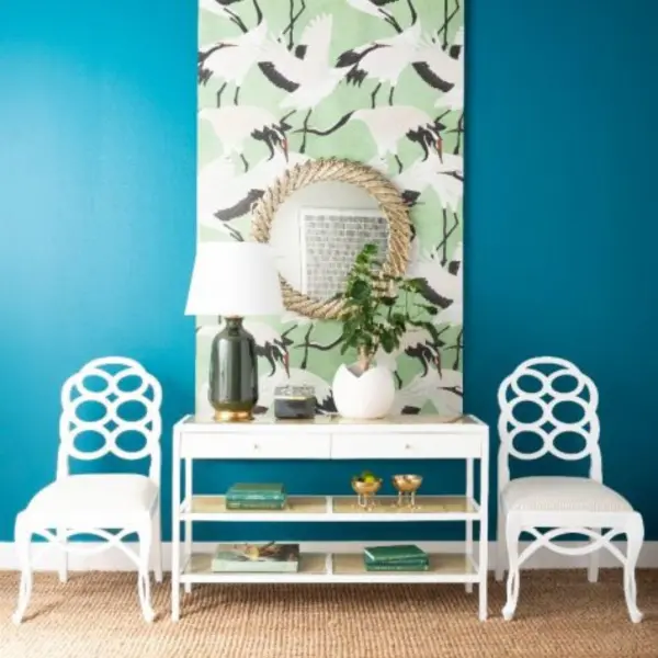 Lacquered Wood Console Cabinet