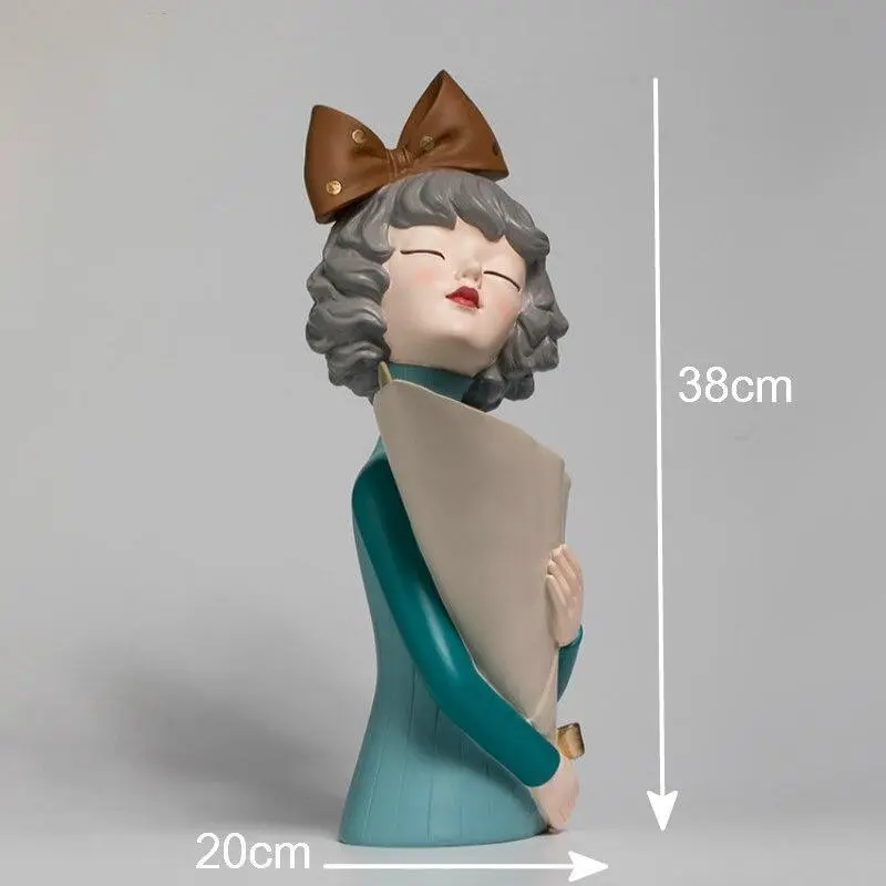 Bow Girl Floral Sculpture