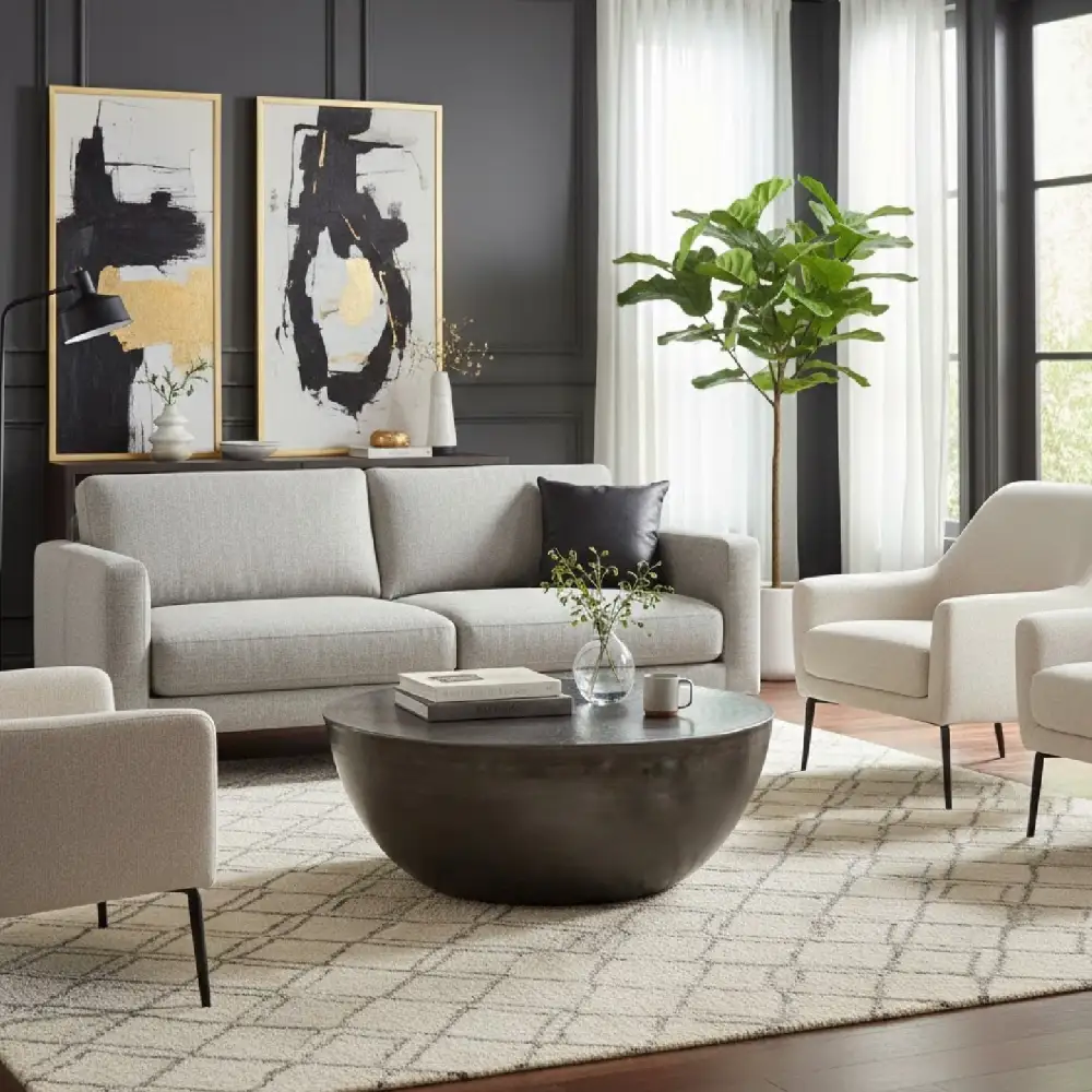 Metallic Round Coffee Table