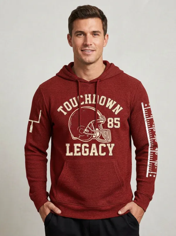 Men's Football Fan Touchdown Legacy Helmet Printed Hoodie