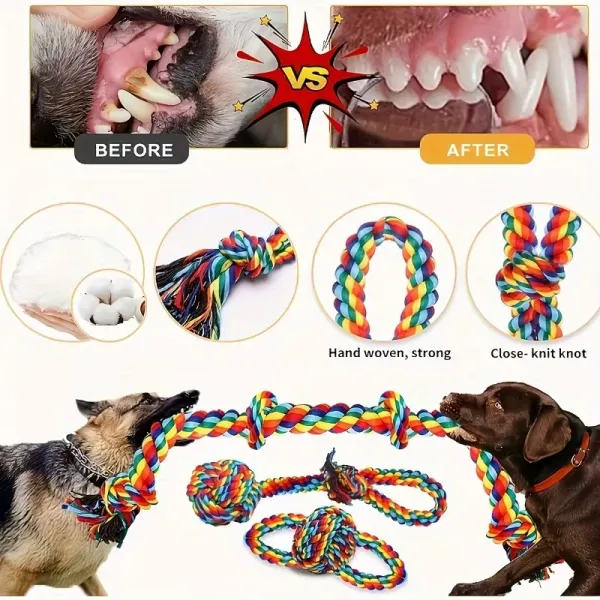 6pcs Unbreakable Heavy Duty Dog Chew Toys