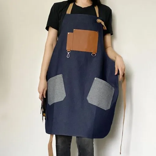 Denim Canvas Cotton Strap Kitchen Work Apron