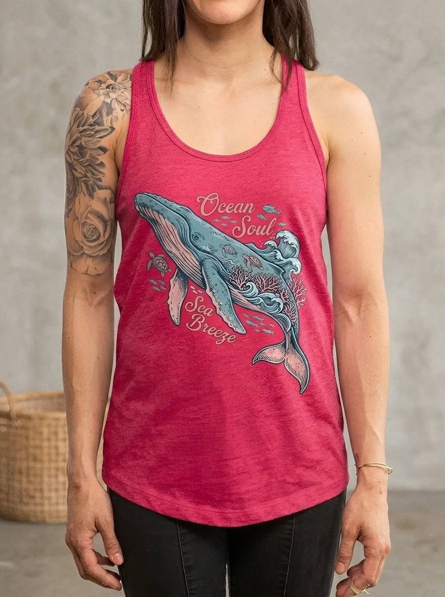 Ocean Lover Whale Tank Top Modern