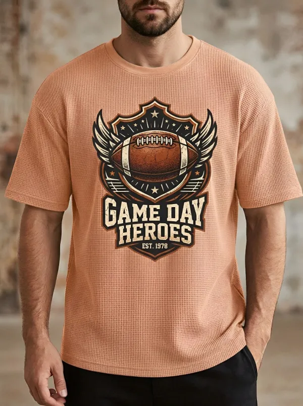 Football Graphic Casual T-Shirt