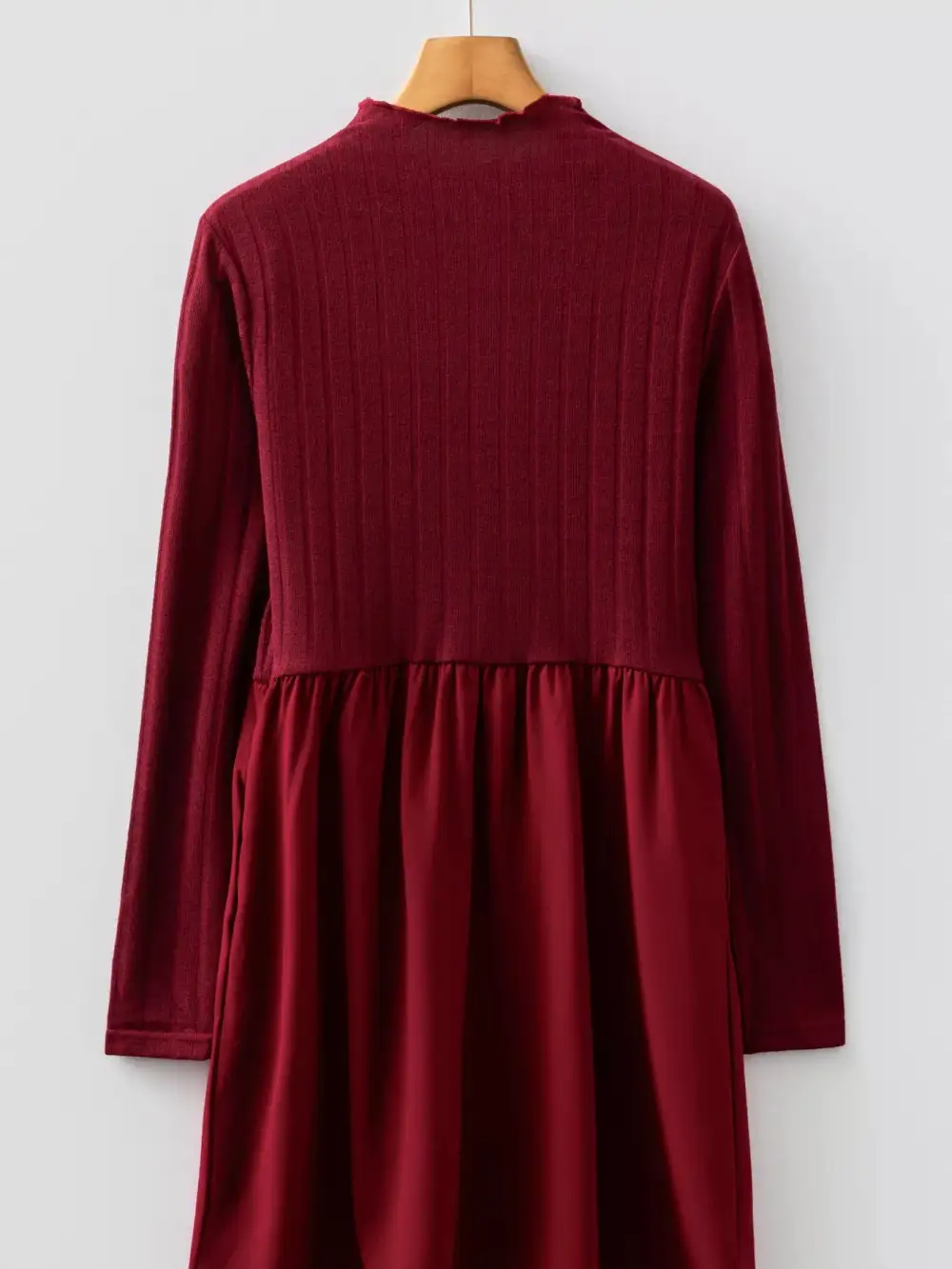 Patchwork Ribbed Knit Mini Dress