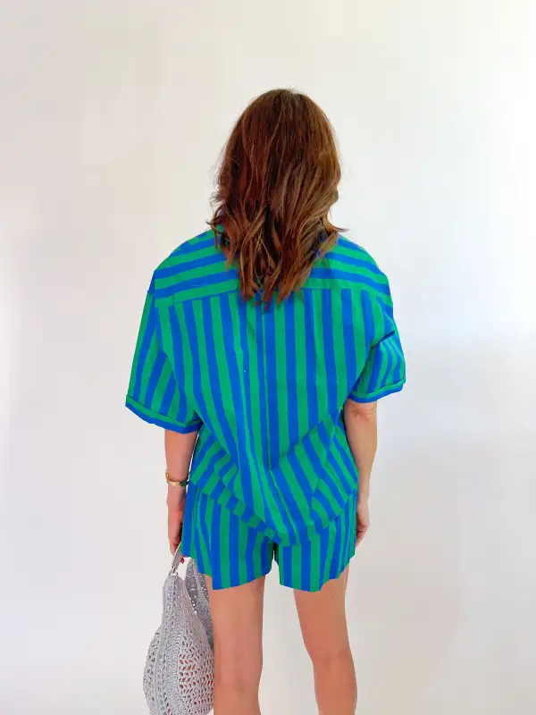 Button Front Collared Button Down Shirt