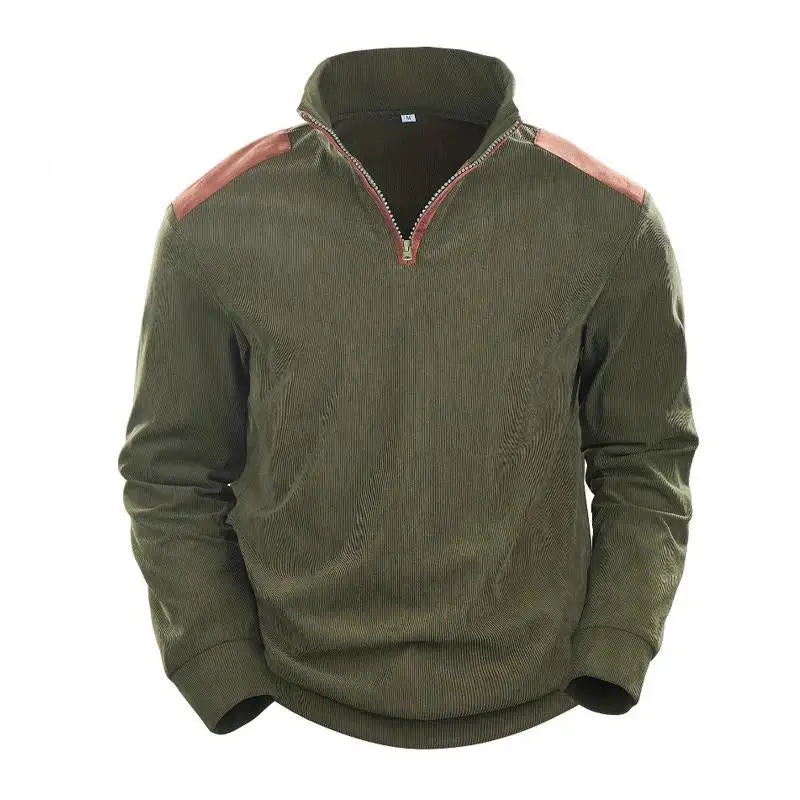 Washed Crew Patchwork Sweatshirt