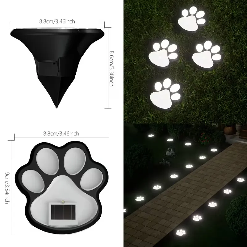 Cute Cat Paw Solar Garden Lights