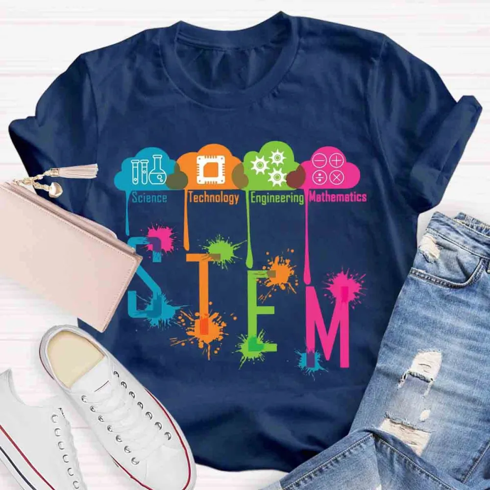 Color Splash Ink Teacher T-Shirt