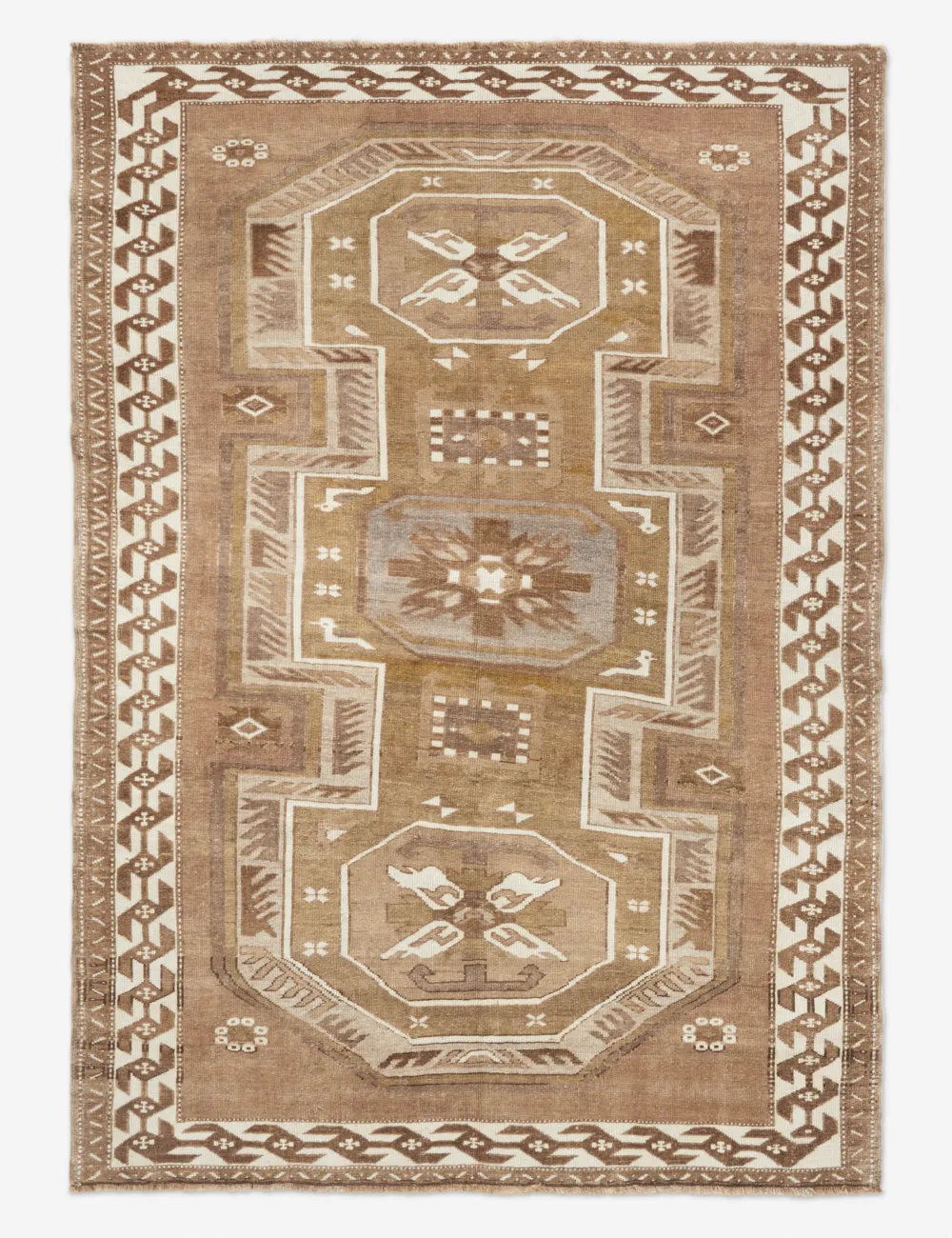 Striking Rich Distinctive Turkish Inspired Hand Knotted Wool Area Rug